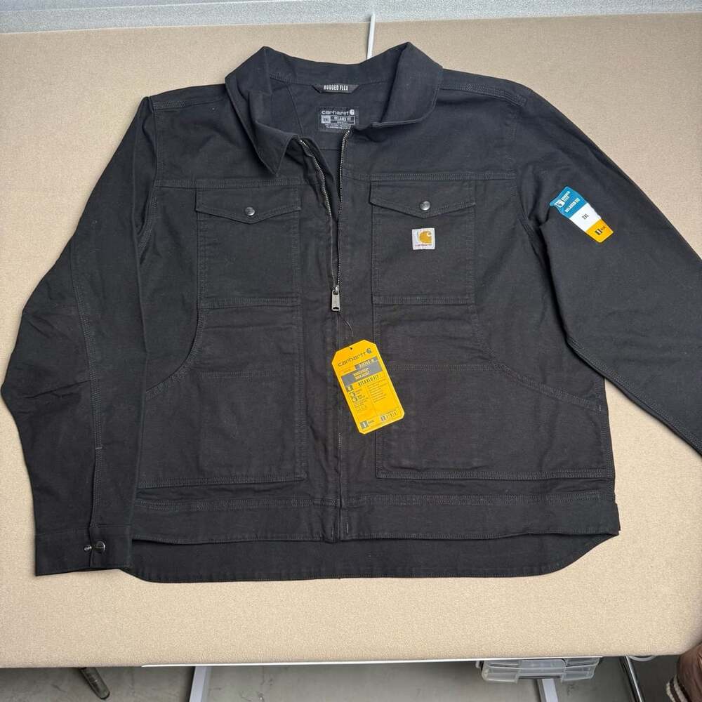 Carhartt Rugged Flex Relaxed Fit Duck Jacket Black 2XL